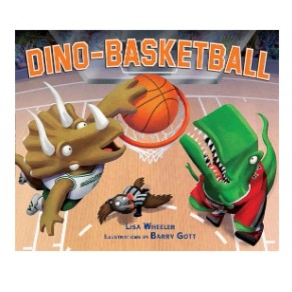 Dino-Basketball Hardcover Book - 9.25" x 11" - Dino-Sports (dinosaurs & sports)